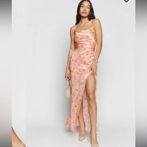 Reformation Barrow Silk Dress - Size 2 (PETITE: HEMMED)